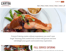 Tablet Screenshot of canyoncatering.net
